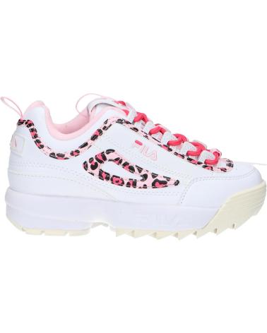 girl Trainers FILA FFK0246 13170 DISRUPTOR WHITE LEOPARD