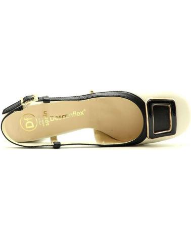 Sandali per Donna DESCANFLEX DESTALONADO APLIQUE DORADO 28115 NEGRO - HIELO