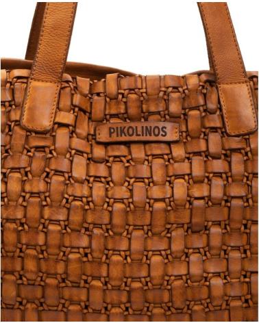 PIKOLINOS BOLSOS TELA TOTE AMER WHA MARRON MARRóN