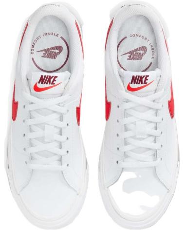 Schuhe für Mädchen und Junge NIKE ZAPATILLAS COURT LEGACY PARA NINOS UNISEX EN COLOR BLANCO BLANCO