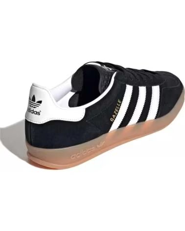 ADIDAS GAZELLE INDOOR JI2060 NERO STRISCE BIANCHE SUOLA GOMMA BLACK