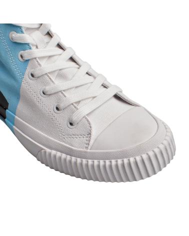 Sneaker für Damen CALVIN KLEIN ZAPATILLAS URBANAS DE CORTE ALTO S0347 PARA HOMBRE BLANCO-AZUL CELESTE
