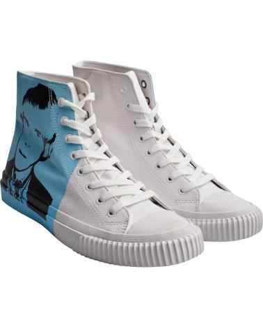 Sneaker für Damen CALVIN KLEIN ZAPATILLAS URBANAS DE CORTE ALTO S0347 PARA HOMBRE BLANCO-AZUL CELESTE