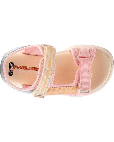 SANDALIAS PABLOSKY VELCROS MULTICOLOR PASTEL ROSA