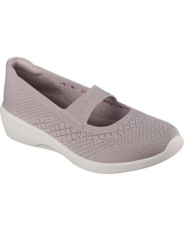 Woman Flat shoes SKECHERS ARYA TEJIDO NEGRO TAUPE