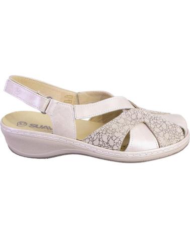 Sandalen für Damen SUAVE 3032 SANDALIAS DE MUJER BEIGE PIEL HIELO