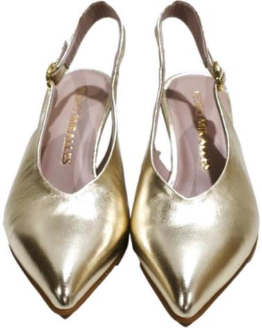 Ballerinas für Damen PEDRO MIRALLES ZAPATO VESTIR DE PIEL CON TACON PLATINO