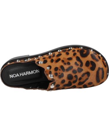 Zuecos de Mujer NOA HARMON ZUECOS MUJER MODELO TACO COLOR ANIMAL PRINT MARRON
