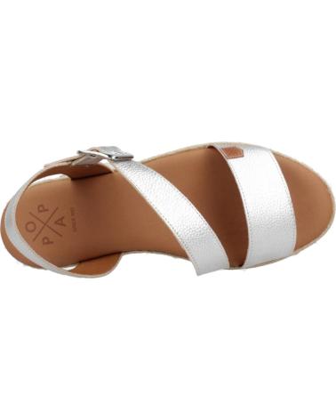 Sandales pour Femme POPA ALPARGATAS MUJER MODELO LEYTE COLOR PLATA