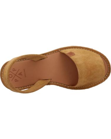 Sandales pour Femme POPA ALPARGATAS MUJER MODELO PS33502 COLOR MARRON CUERO