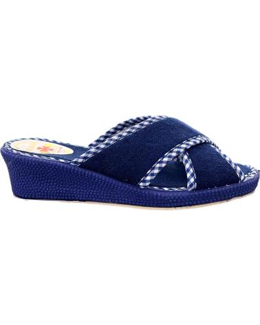 Pantofole per Donna ALCALDE ZAPATILLAS CASA MUJER TIRAS CRUZADAS RIZO CUNA 76000 MARINO VARIOS COLORES