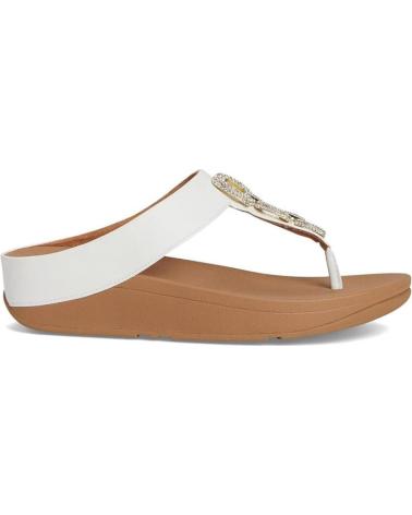 Sandálias de Mulher FITFLOP SANDALIAS PLANAS MUJER FINO CRYSTAL BLANCO