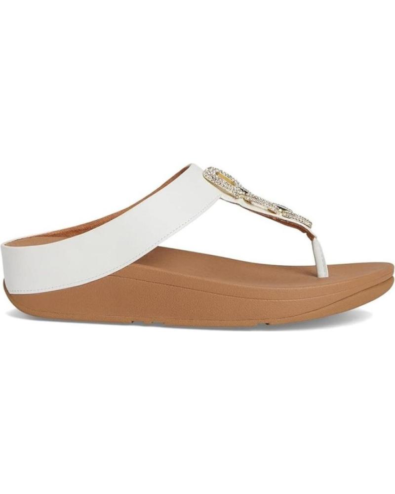 Sandálias de Mulher FITFLOP SANDALIAS PLANAS MUJER FINO CRYSTAL BLANCO