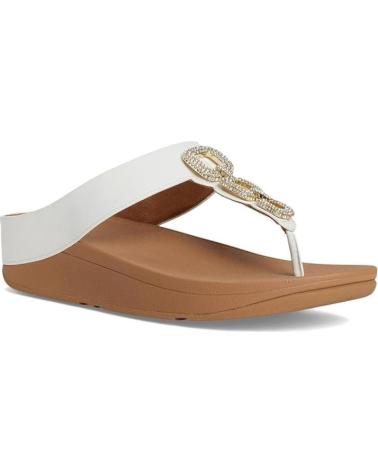 Sandálias de Mulher FITFLOP SANDALIAS PLANAS MUJER FINO CRYSTAL BLANCO