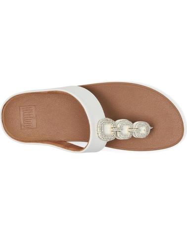 Sandálias de Mulher FITFLOP SANDALIAS PLANAS MUJER FINO CRYSTAL BLANCO