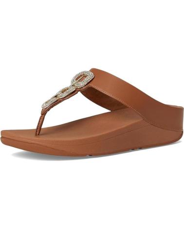 Sandali-De-Mujer-FITFLOP-SANDALIAS-PLANAS-MUJER-FINO-CRYSTAL-CUERO-MARRóN
