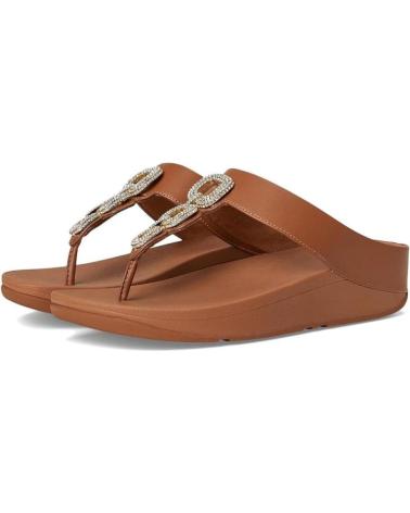 Sandali-De-Mujer-FITFLOP-SANDALIAS-PLANAS-MUJER-FINO-CRYSTAL-CUERO-MARRóN