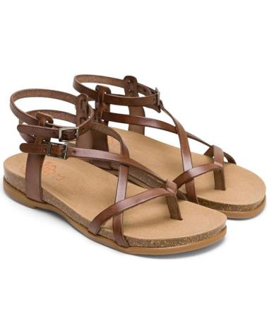 Sandalen für Damen PORRONET SANDALIAS PLANAS MUJER 3134 MOKA MARRóN