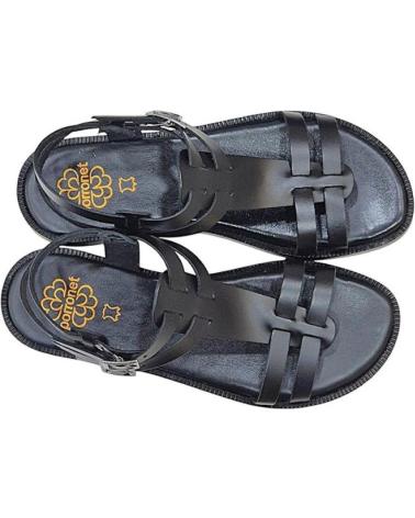 Sandalen für Damen PORRONET SANDALIAS PLANAS MUJER 3128 NEGRO