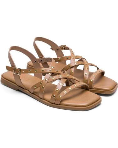 Woman Sandals PORRONET SANDALIAS PLANAS MUJER 3113 TAUPE MARRóN MORADO