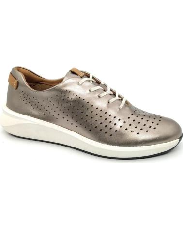 Woman Trainers CLARKS DEPORTIVO UN RIO TIE METALLIC GOLD