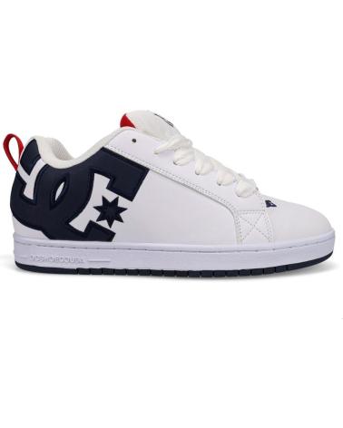DC SHOES COURT GRAFFIK SHOE WHITE NAVY RED MULTICOLOR