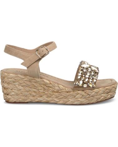Sandales pour Femme ALMA EN PENA SANDALIA CUNA MEDIA CON PEDRERIA SUEDE TAUPE
