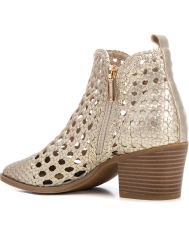 Botines de Mujer CARMELA BOTIN TACON FABRICADO EN PIEL CON CIERRE DE CREMALLERA ORO
