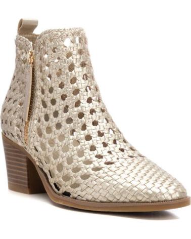 Botines de Mujer CARMELA BOTIN TACON FABRICADO EN PIEL CON CIERRE DE CREMALLERA ORO
