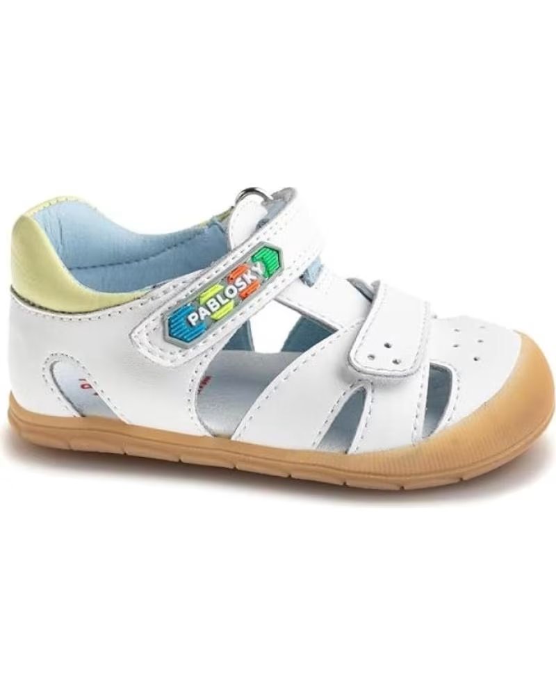 SANDÁLIAS DE MENINO PABLOSKY ZIGGY BRANCO 049805 COM FECHO ADERENTE BLANCO
