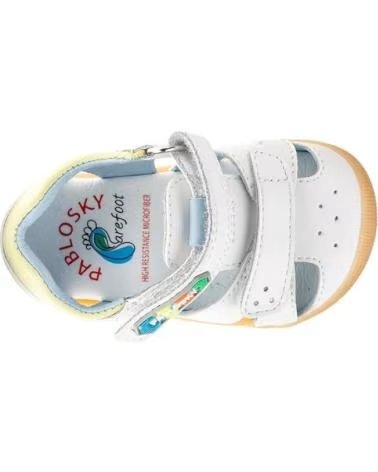 SANDÁLIAS DE MENINO PABLOSKY ZIGGY BRANCO 049805 COM FECHO ADERENTE BLANCO