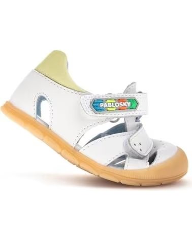 SANDÁLIAS DE MENINO PABLOSKY ZIGGY BRANCO 049805 COM FECHO ADERENTE BLANCO