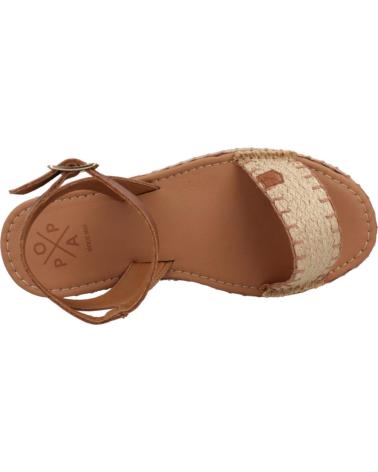 Sandálias de Mulher POPA SANDALIAS MUJER MODELO KALAMIS COLOR MARRON CUERO