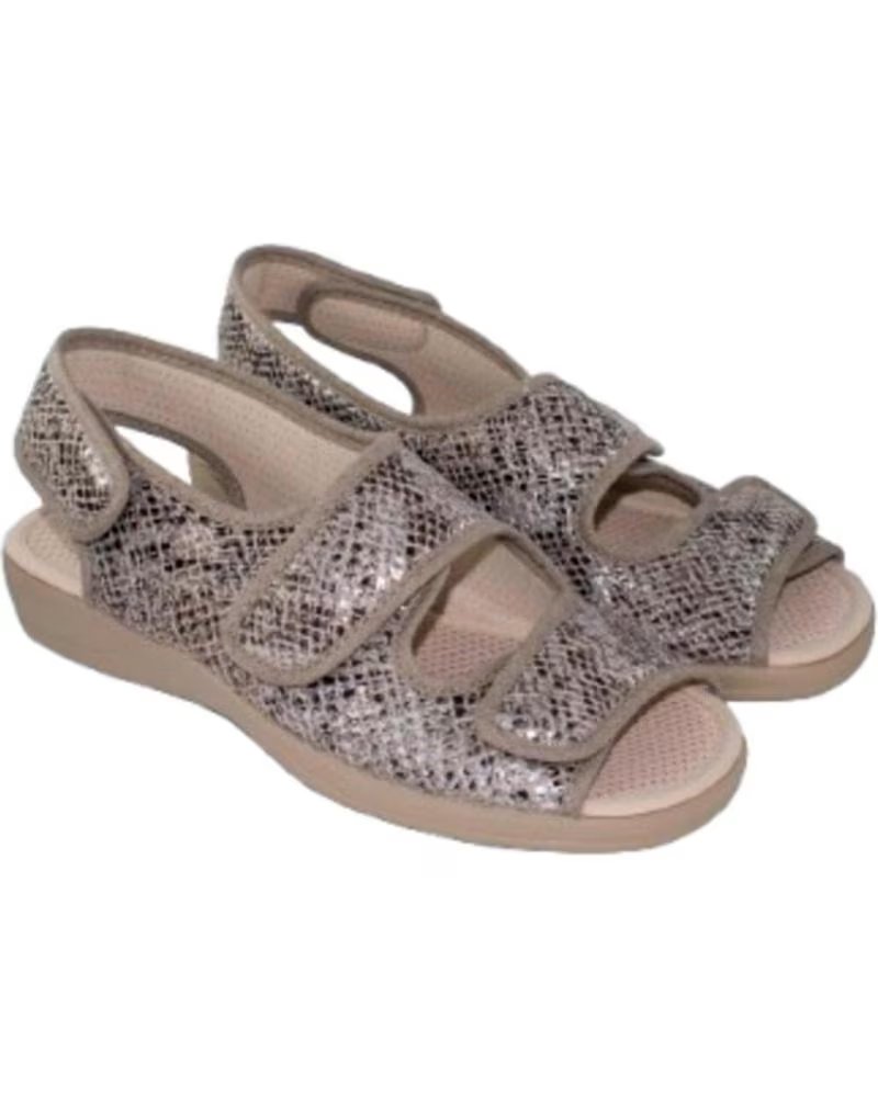 DEVALVERDE SANDALE 1170 CONFORT LARGEUR SPÉCIALE BEIGE