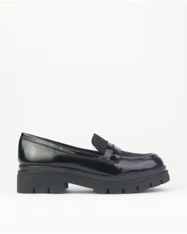 MOCASSIN POUR FEMME CARAMELO CAR420-2 NOIR EN POIL COMB NEGRO Y PELOCOMB Y PELO