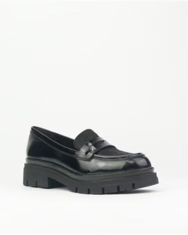 MOCASSIN POUR FEMME CARAMELO CAR420-2 NOIR EN POIL COMB NEGRO Y PELOCOMB Y PELO