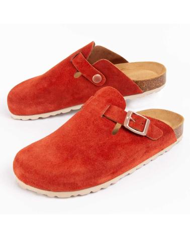 Clogs-De-Mujer-PURAPIEL-TEJANO-ORANGE