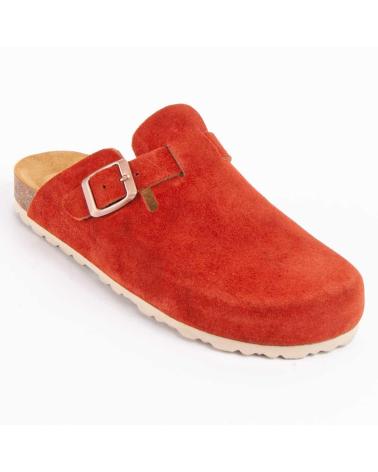 Clogs-De-Mujer-PURAPIEL-TEJANO-ORANGE