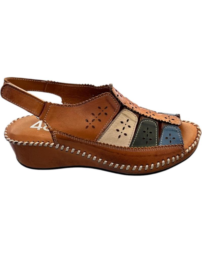 Sandalen für Damen 48 HORAS SANDALIAS 514004-11 PIEL CUERO COMB VARIOS COLORES