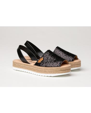 Sandali-De-Mujer--IBICENCA-GLITTER-SEQUINS-GEL-MEMORY-FOAM-1253-NEGRO