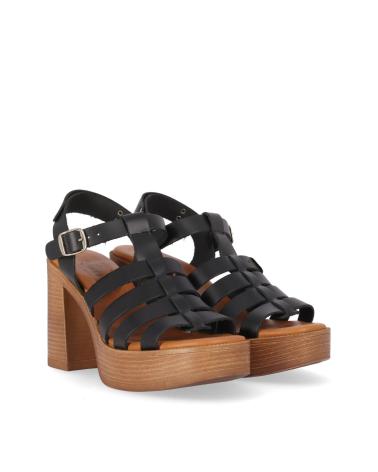 Sandalias de Mujer CHIKA10 GOTICA UP 08 NEGRO-BLACK