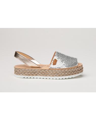 Chaussures pour Femme EVA MAÑAS IBICENCA GLITTER-SEQUINS GEL-MEMORY FOAM 1253 PLATA
