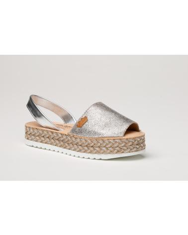 Schuhe für Damen EVA MAÑAS IBICENCA SACO METALIZADO GEL-MEMORY FOAM 1254 PLATA