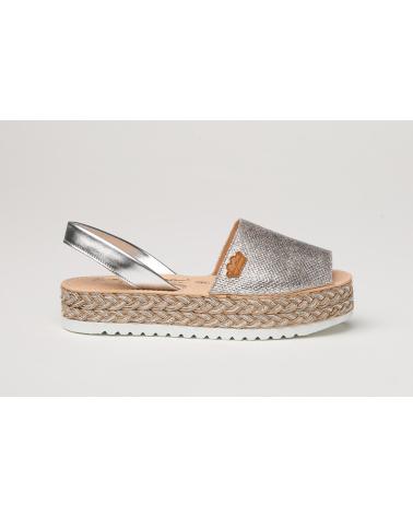 Schuhe für Damen EVA MAÑAS IBICENCA SACO METALIZADO GEL-MEMORY FOAM 1254 PLATA