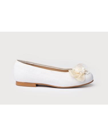 Sapatos de Menina ANGELITOS BAILARINA LINO CEREMONIA 986 BLANCO