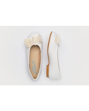 Sapatos de Menina ANGELITOS BAILARINA LINO CEREMONIA 986 BLANCO