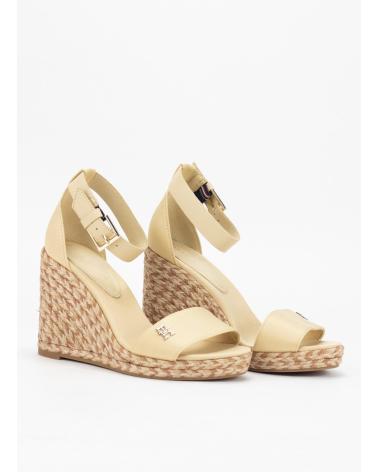 TOMMY HILFIGER SANDALIAS COLORFUL HIGH WEDGE SATIN SANDAL OR ORO