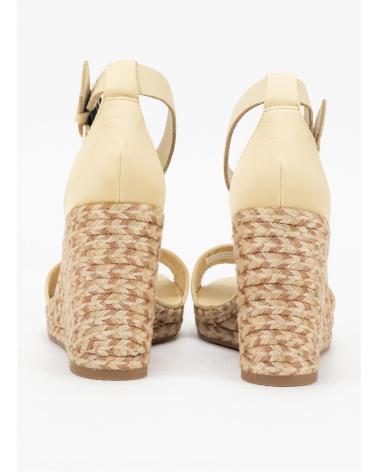 TOMMY HILFIGER SANDALIAS COLORFUL HIGH WEDGE SATIN SANDAL OR ORO
