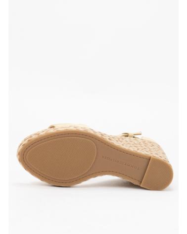 TOMMY HILFIGER SANDALIAS COLORFUL HIGH WEDGE SATIN SANDAL OR ORO
