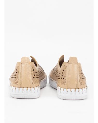 THE HAPPY MONK SCARPE CASUAL SLIP-ON PERFORATE BEIGE BEIGE